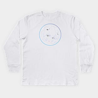 Rei Ayanami's Face - 01A Kids Long Sleeve T-Shirt